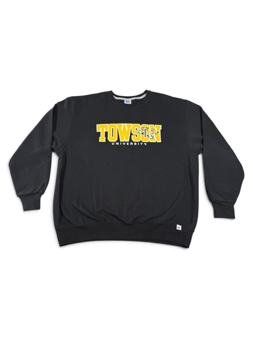 Vintage Towson University Russell Athletic Black Sweatshirt Men’s Size XL 90's
